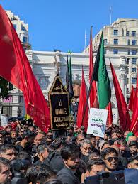 آلاف المسلمين الشيعة شاركو في المسيرة الاربعينية الثالثة والاربعين في لندن